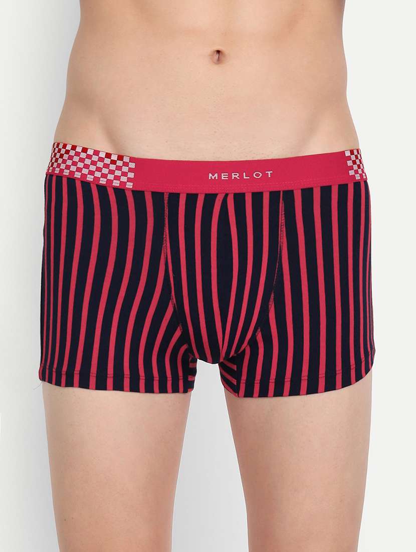 red printed cotton trunk