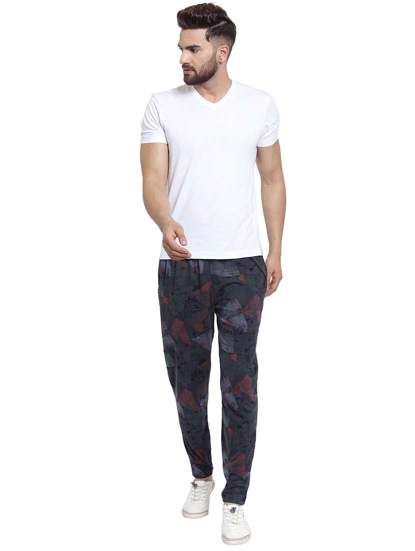 mid rise printed full length track pant - 19497448 -  Standard Image - 3