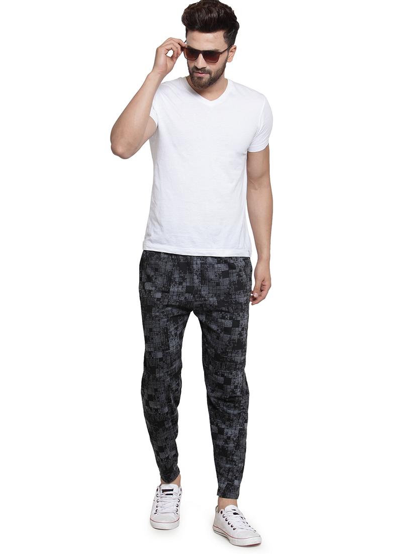 mid rise printed full length track pant - 19497449 - Standard Image - 3