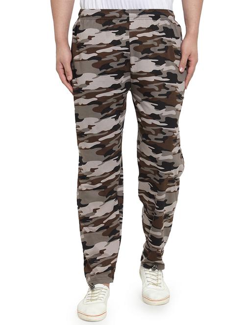 mid rise printed full length track pant - 19497453 - Standard Image - 0
