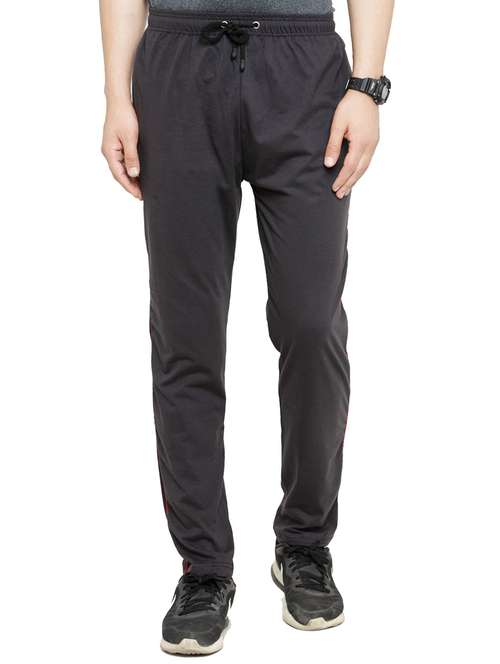 mid rise solid full length track pant - 19497459 -  Standard Image - 0
