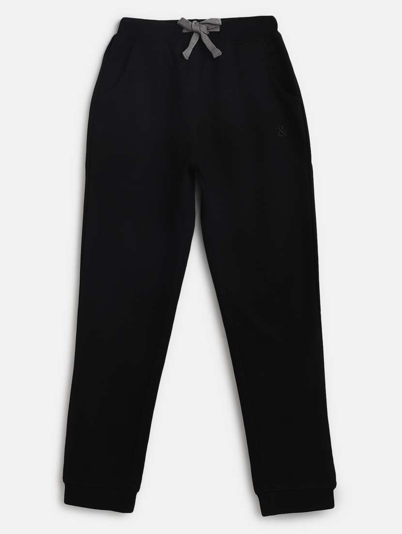 black solid joggers 