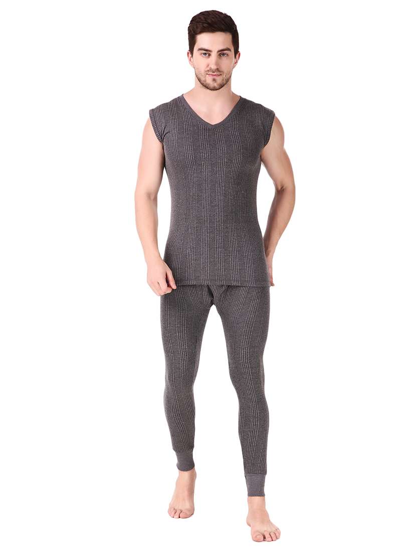 grey cotton thermal top - 19497497 - Zoom Image - 0