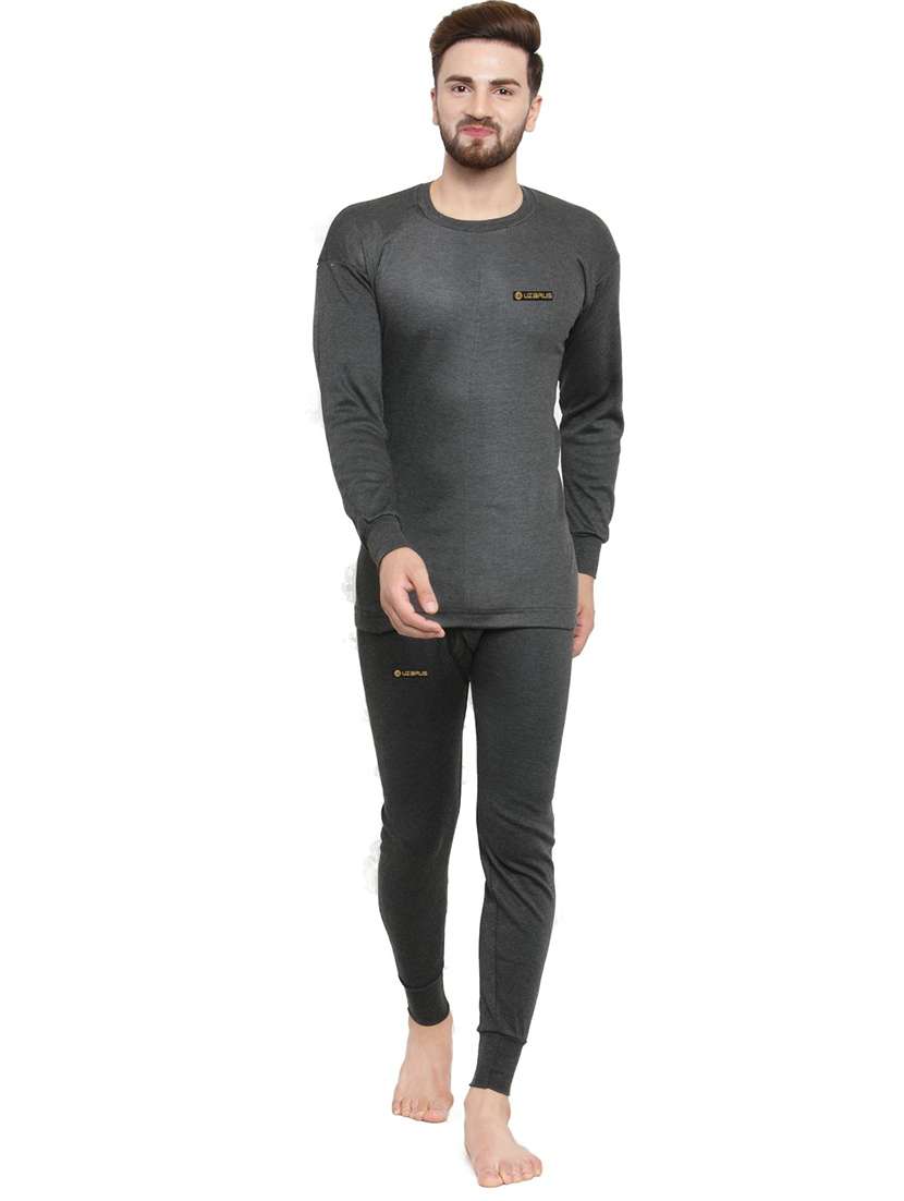 black cotton thermal set