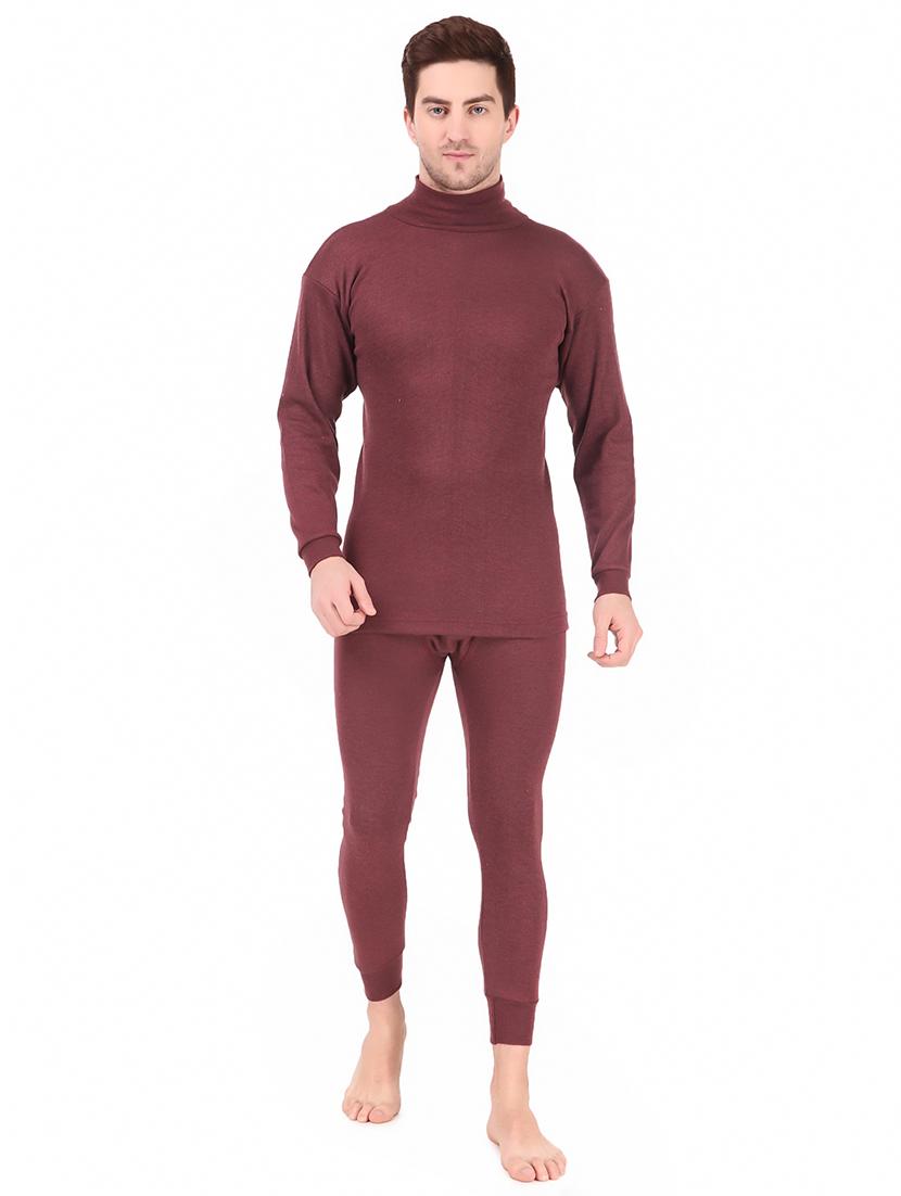 brown cotton thermal top - 19497510 - Zoom Image - 0