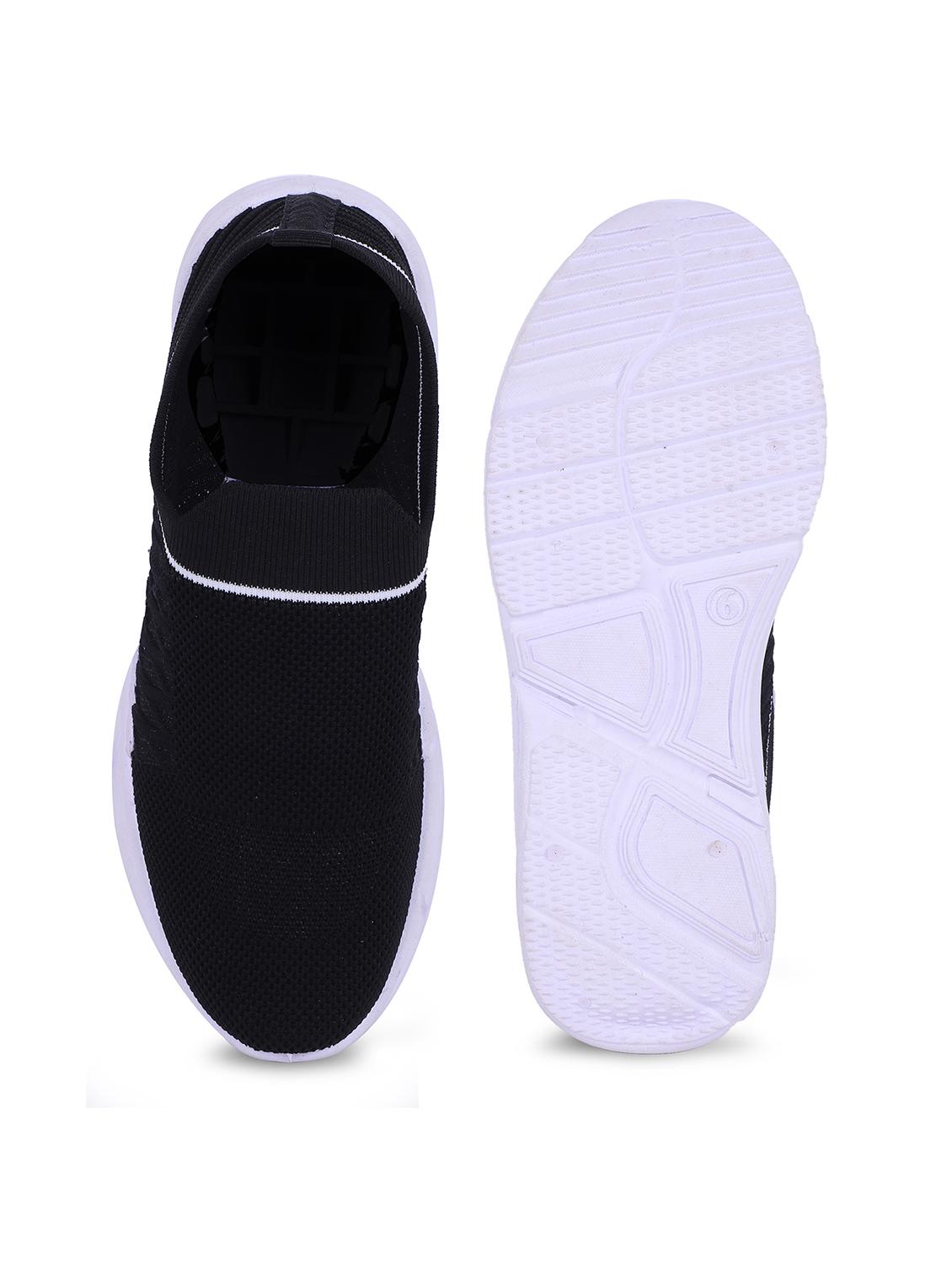 black solid slip on shoes - 19497601 - Standard Image - 3