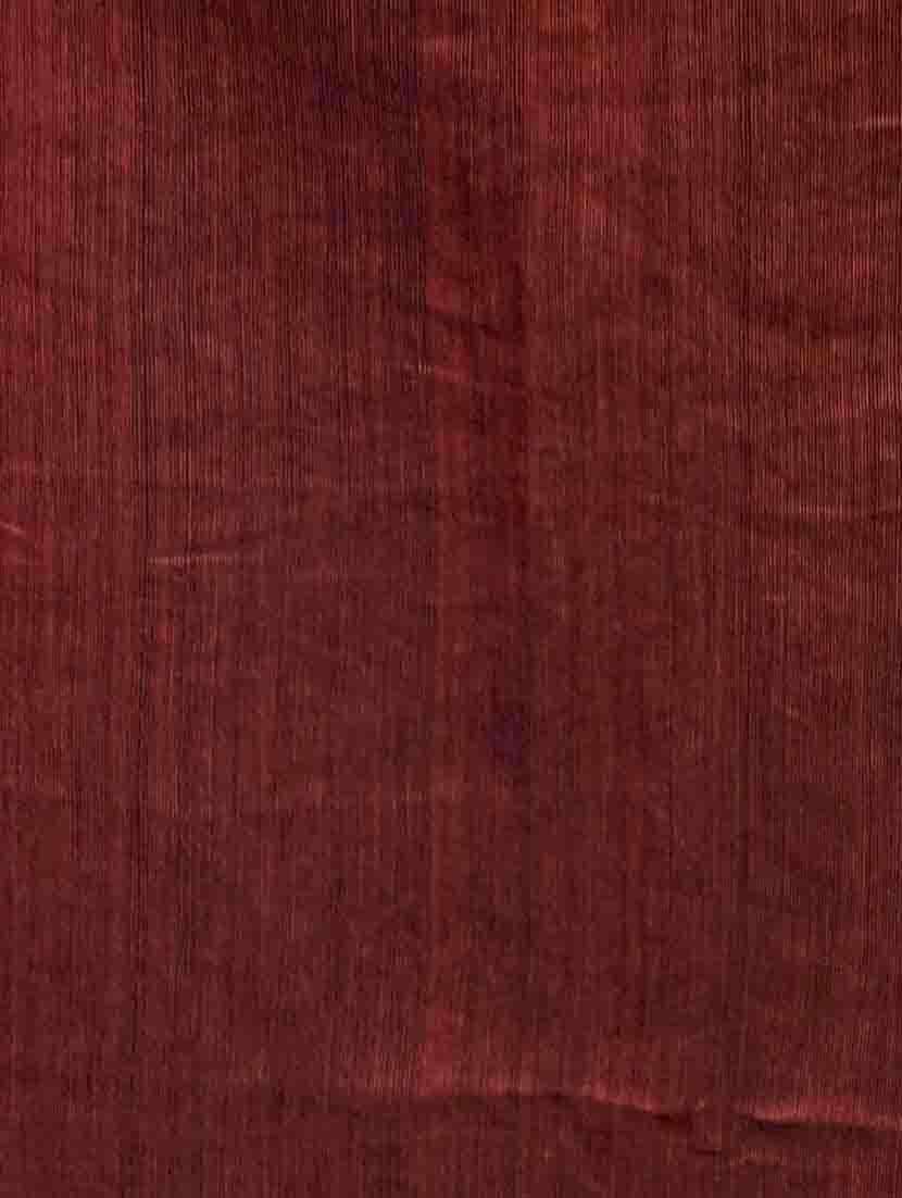 women's solid maroon colored saree with blouse - 19497650 -  Standard Image - 3