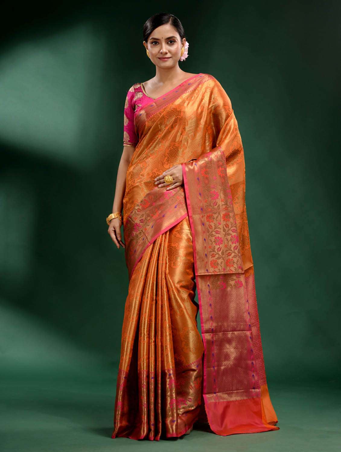 women's banarasi saree with blouse - 19497868 -  Zoom Image - 0