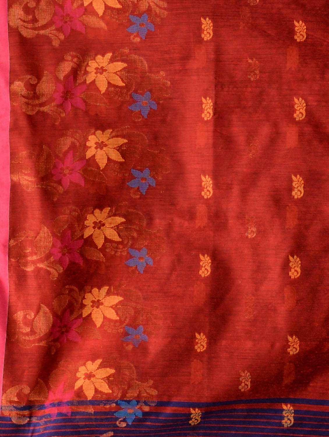 women's self design navy blue colored saree with blouse - 19498156 -  Standard Image - 5