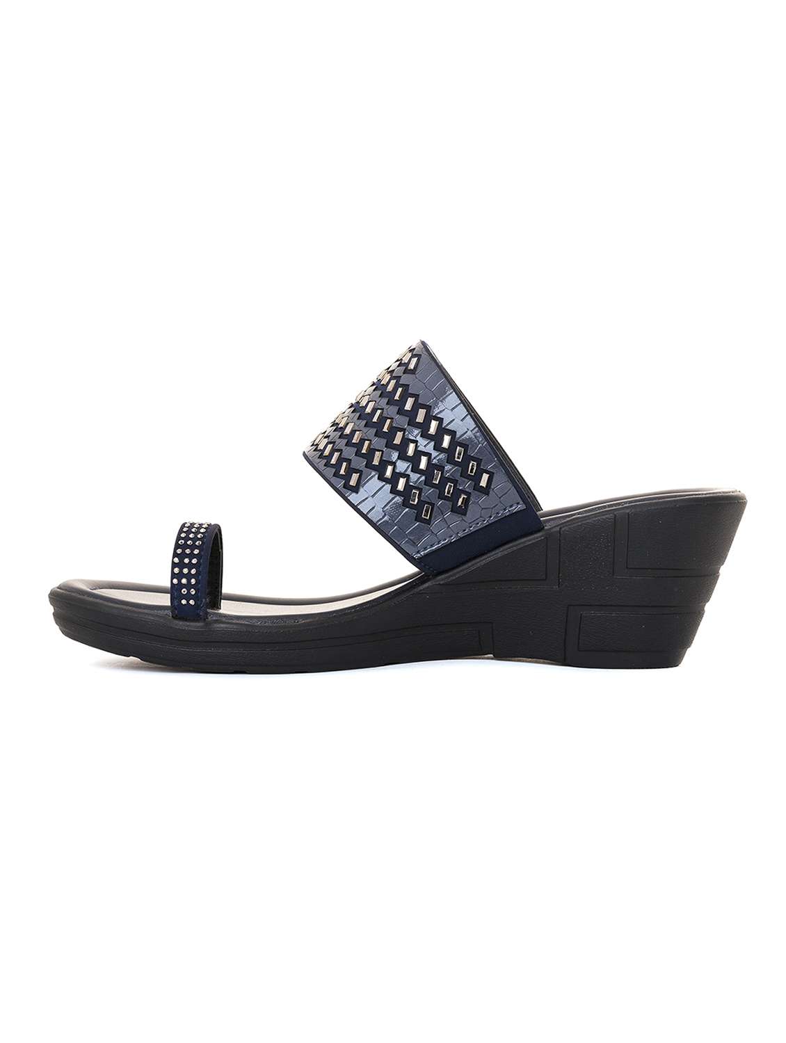 navy blue slip on sandal - 19500729 - Standard Image - 3