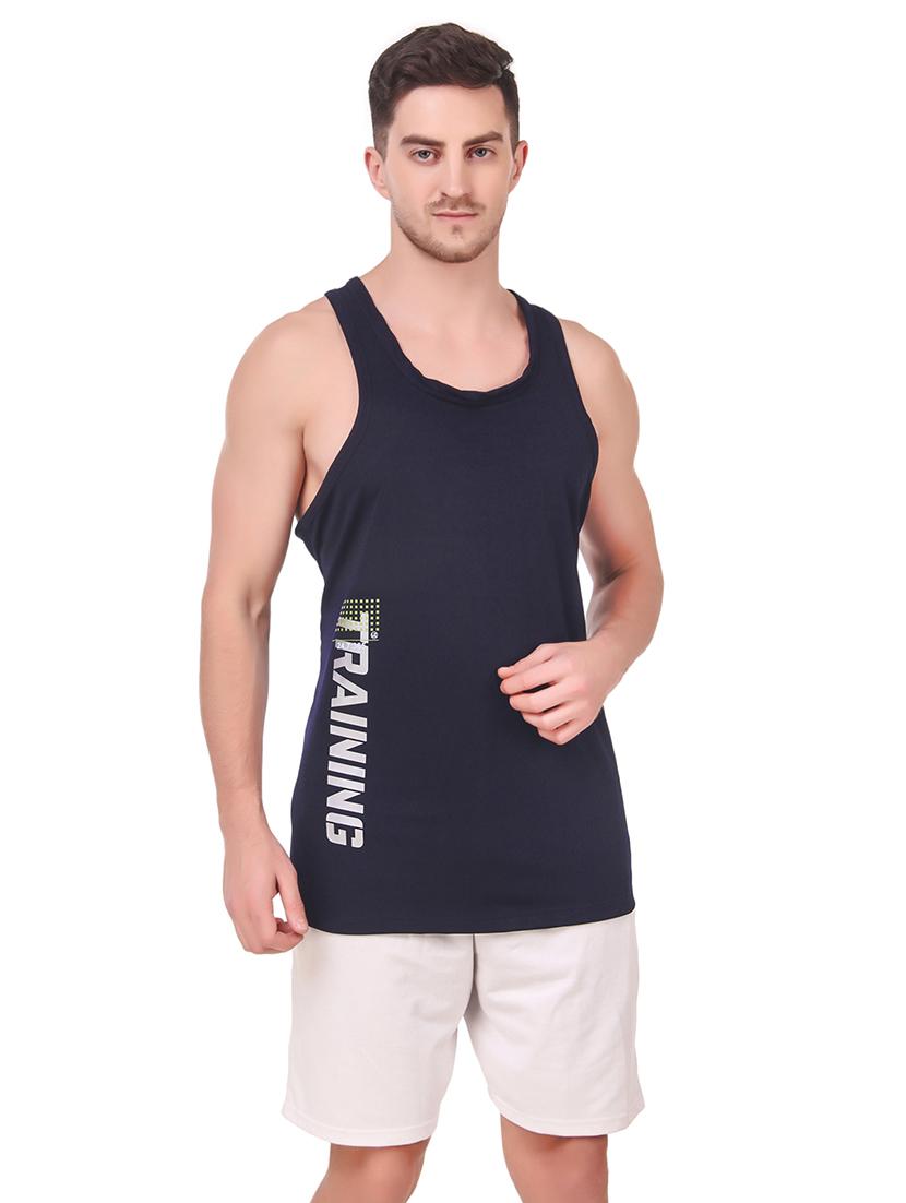 navy cotton vest - 19501889 -  Zoom Image - 0