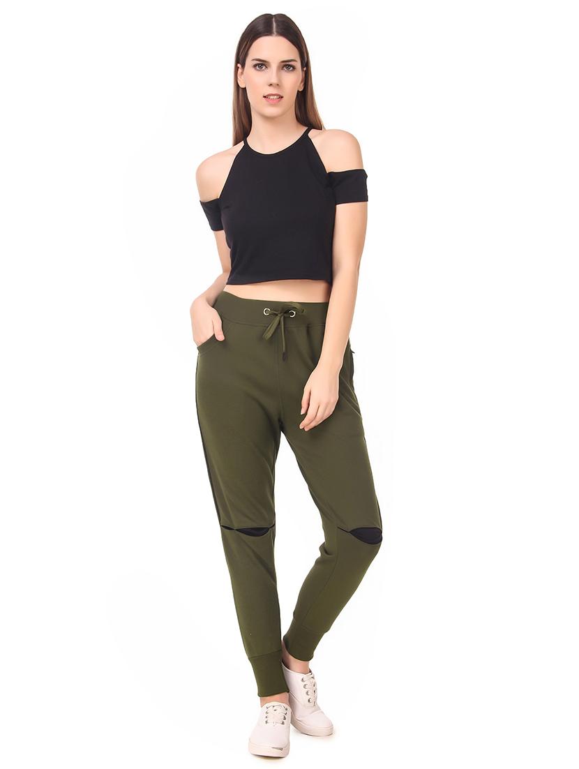 mid rise solid jogger - 19503475 - Standard Image - 3