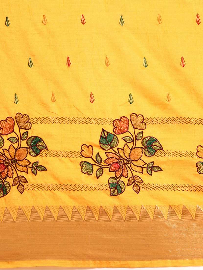 self design embroidered saree with blouse - 19503513 -  Standard Image - 5