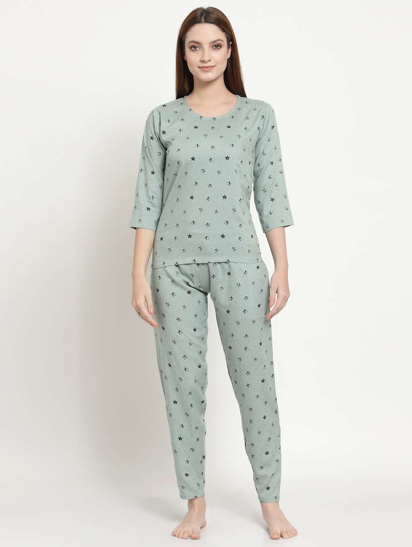women cotton night suit set