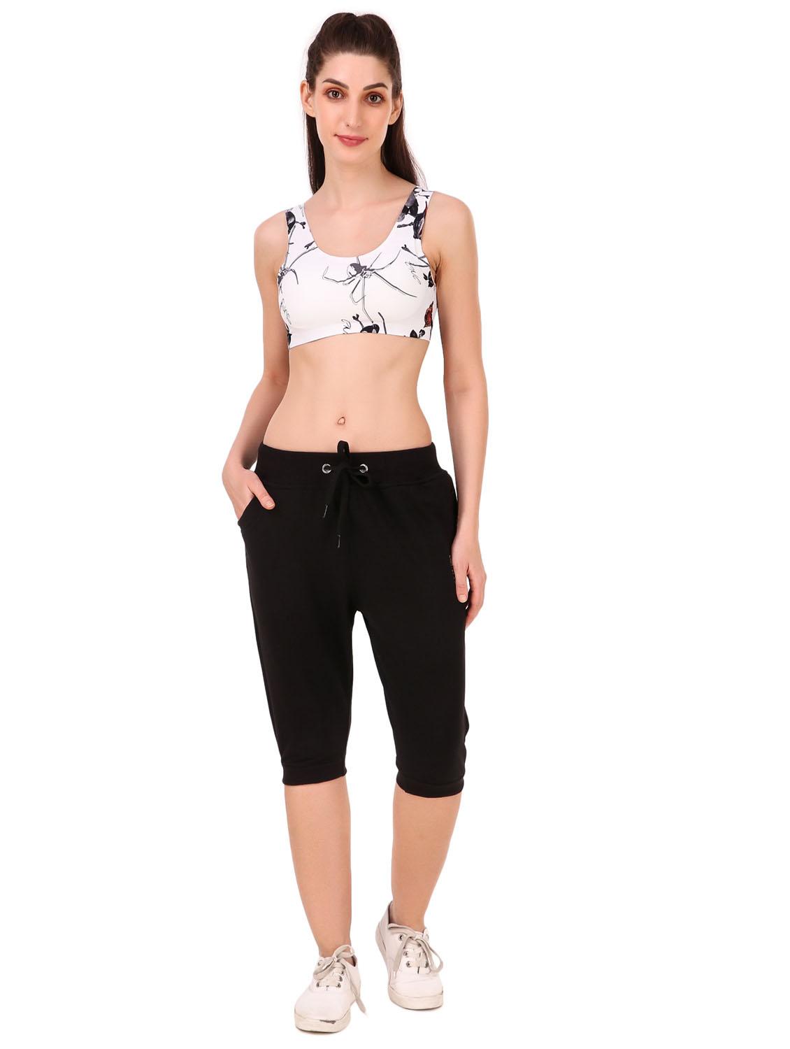 black sports capri - 19503792 - Standard Image - 3