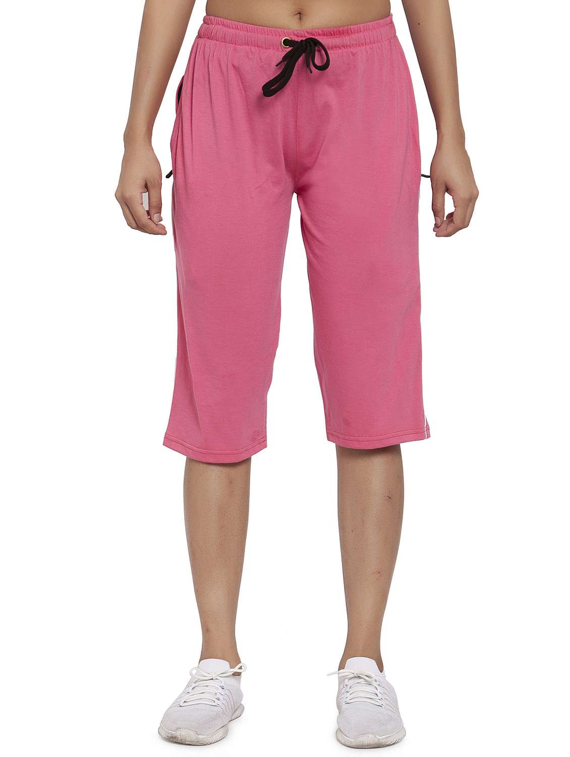 pink sports capri