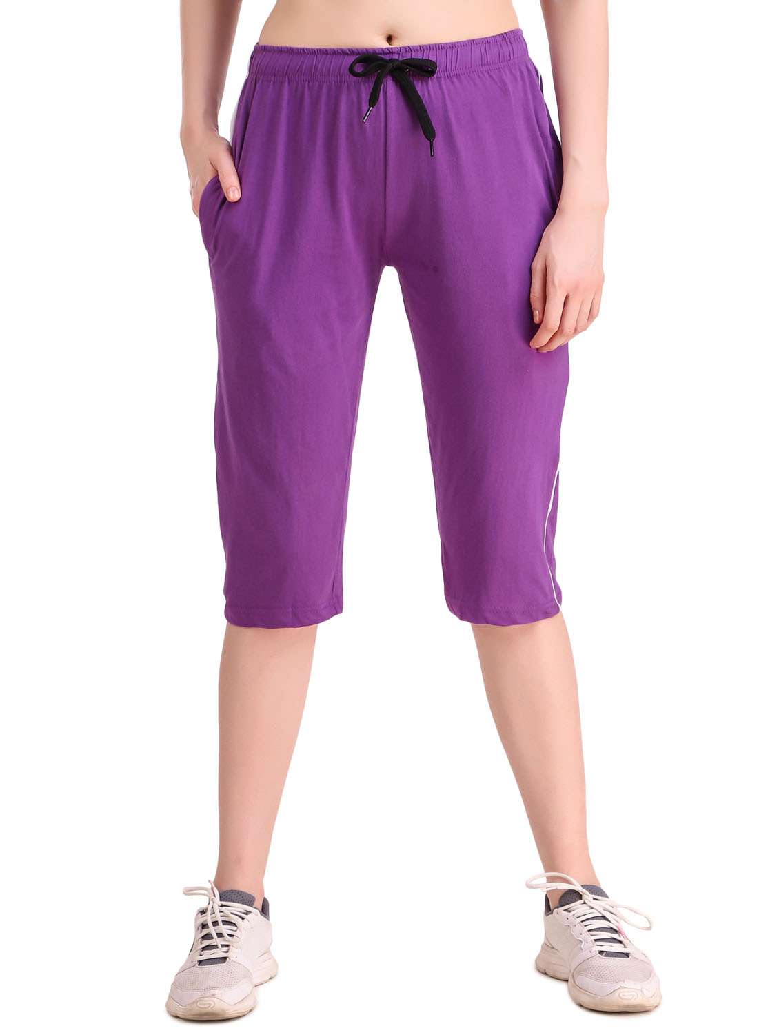 purple sports capri