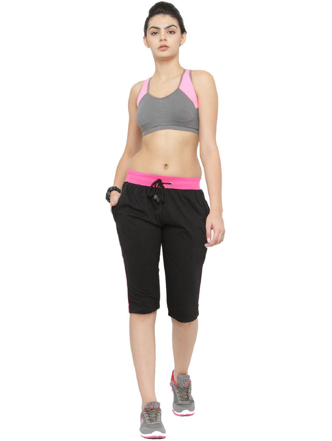 black sports capri - 19503829 - Standard Image - 3