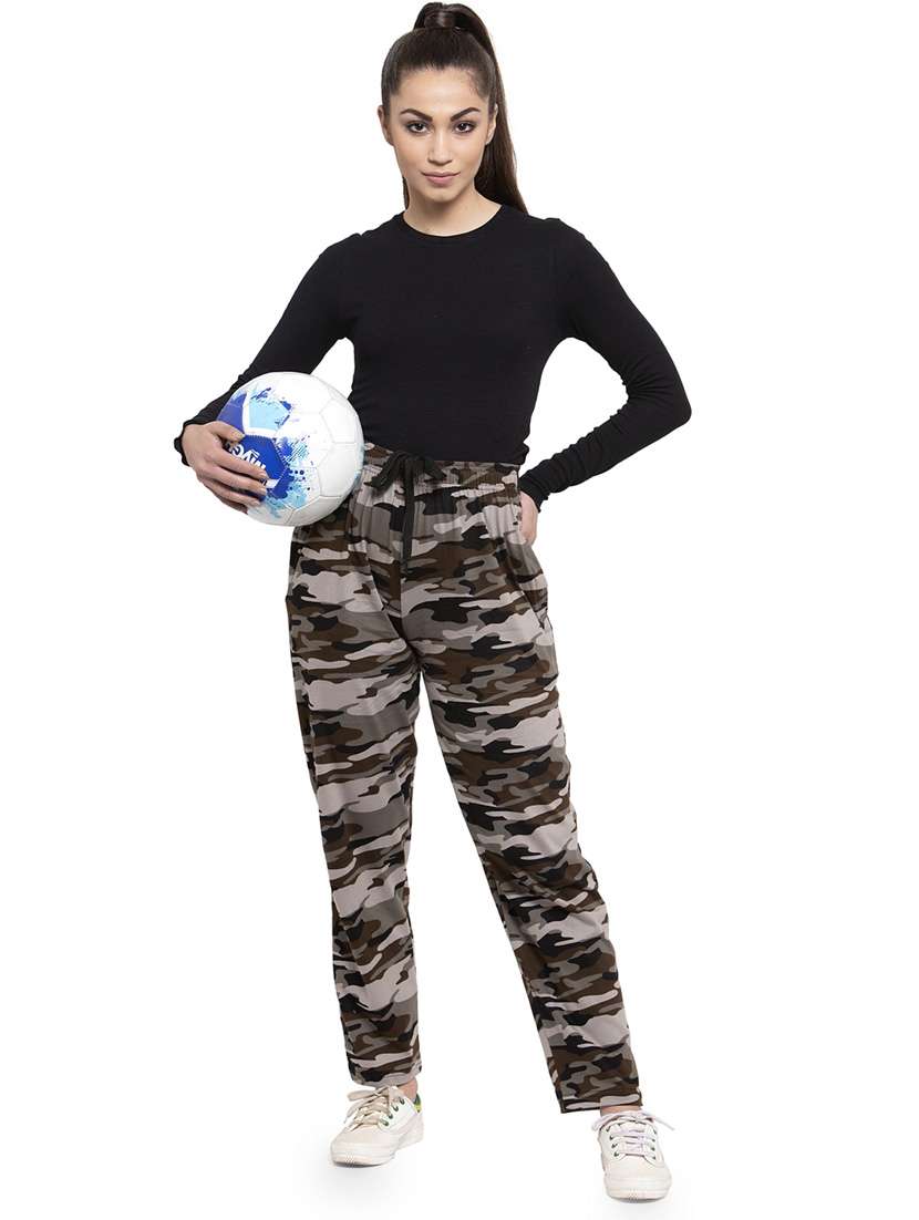 mid rise printed track pant - 19503834 -  Standard Image - 3