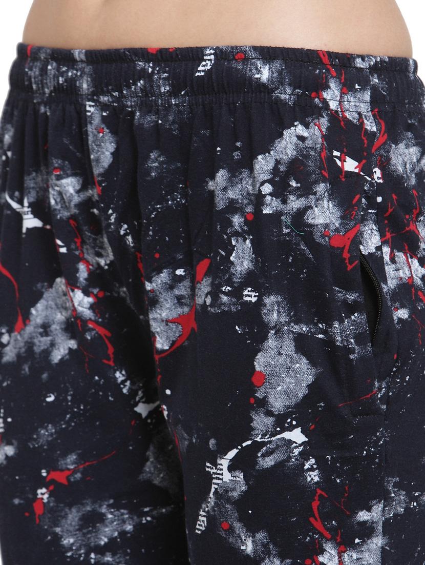mid rise printed track pant - 19503837 - Standard Image - 5