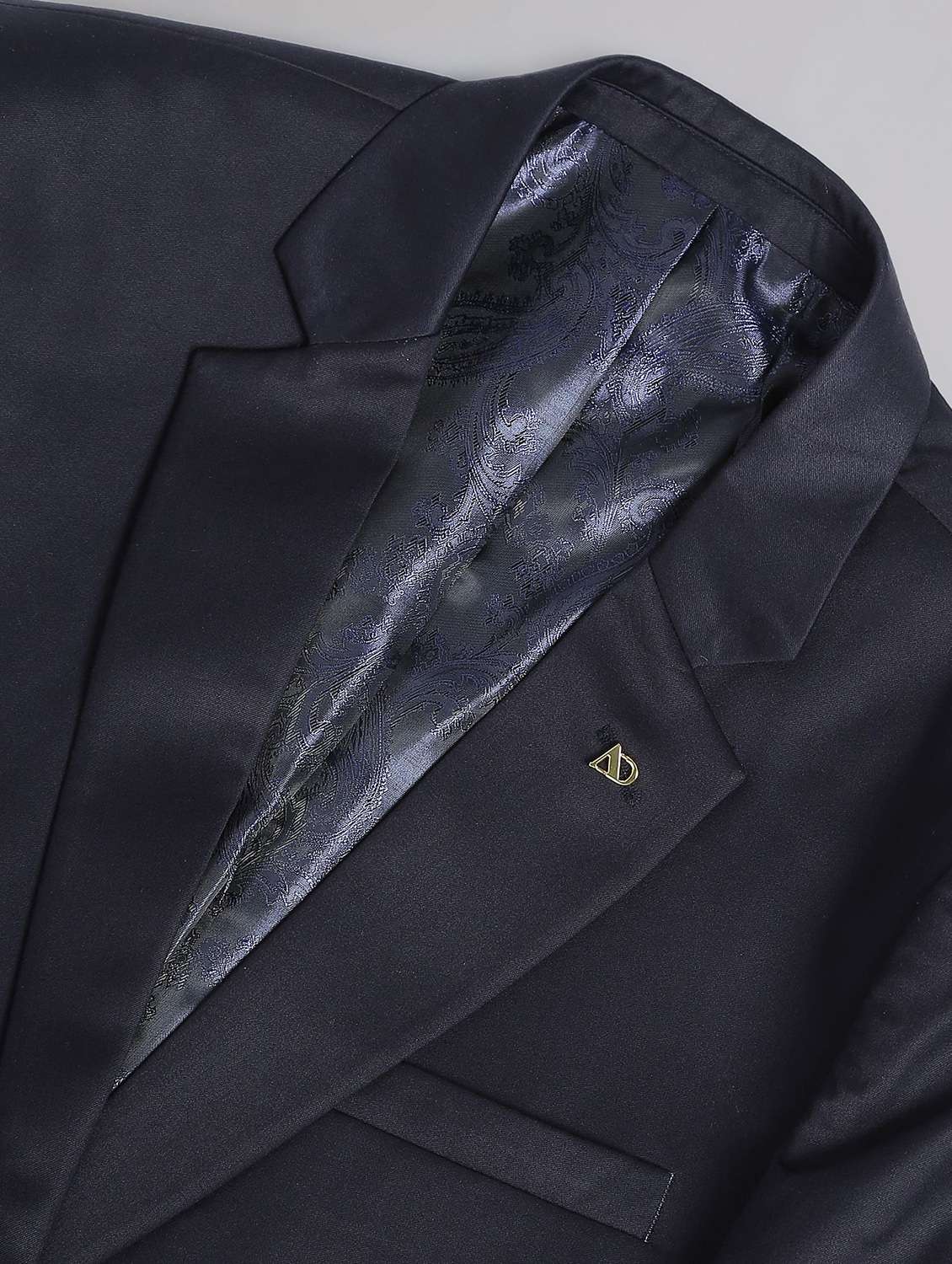 blue terry rayon single breasted suit - 19504061 - Standard Image - 5