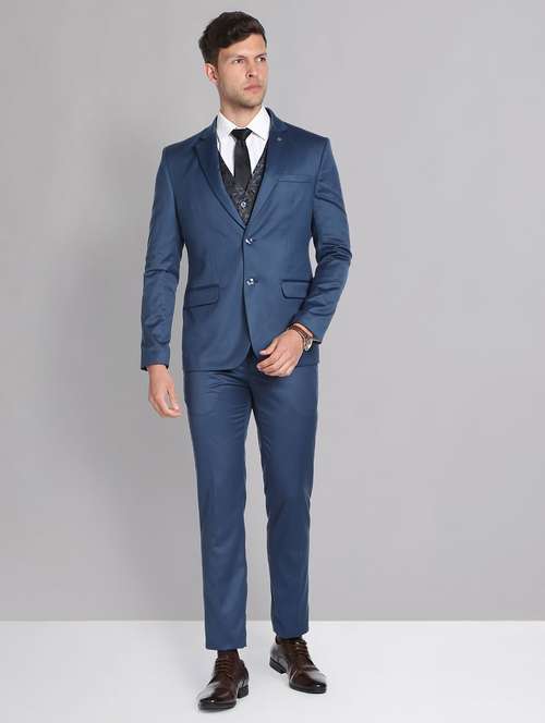 blue terry rayon single breasted suit - 19504064 -  Standard Image - 0