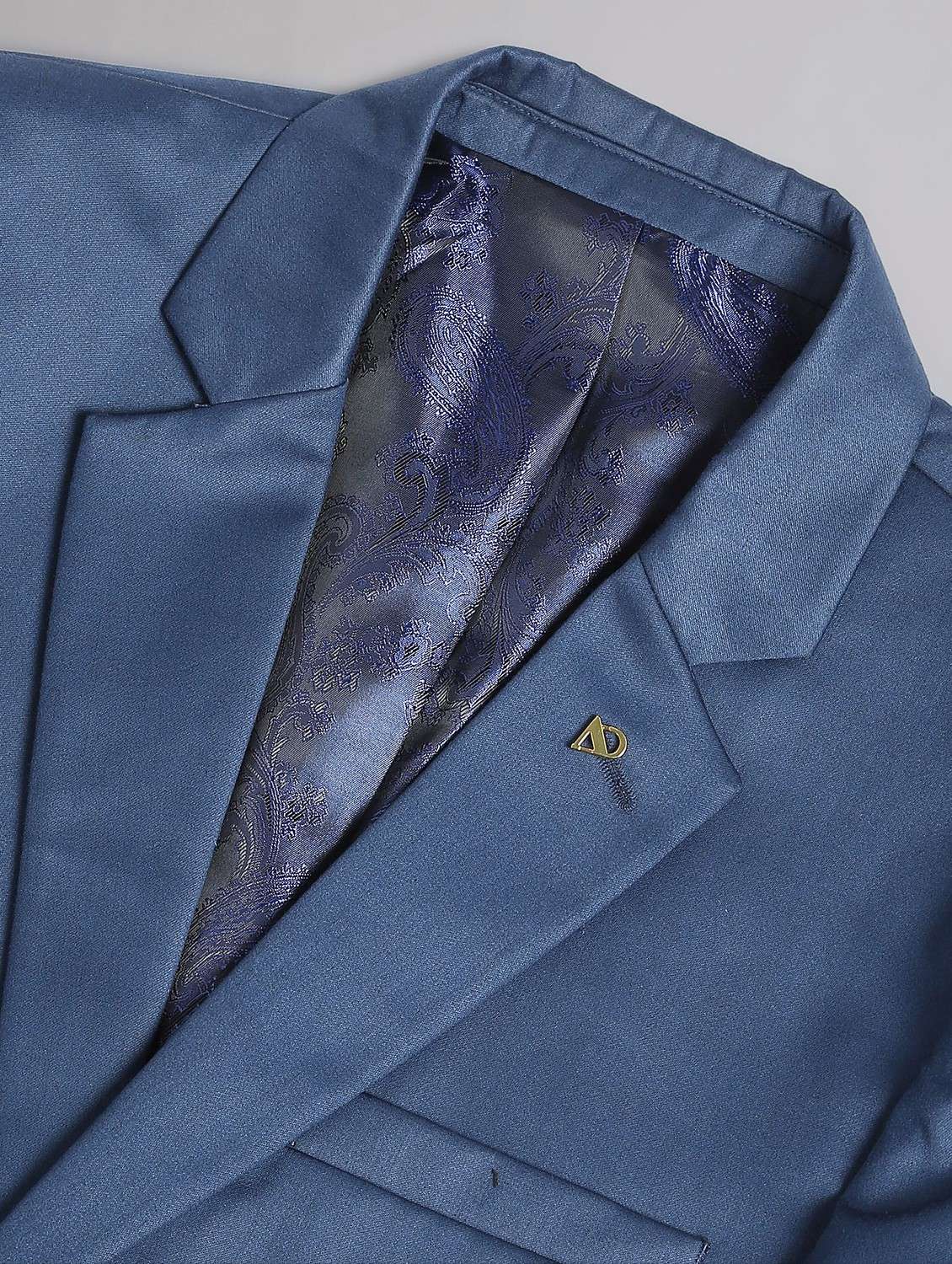 blue terry rayon single breasted suit - 19504064 - Standard Image - 5