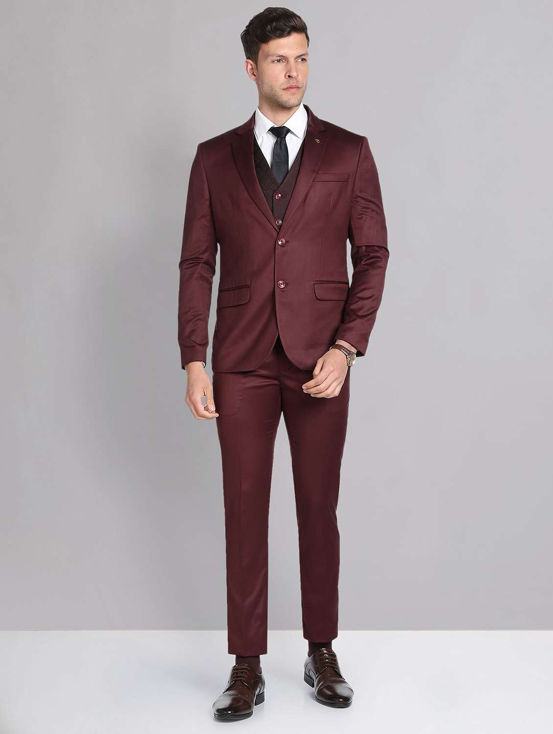 red terry rayon single breasted suit - 19504068 - Zoom Image - 0