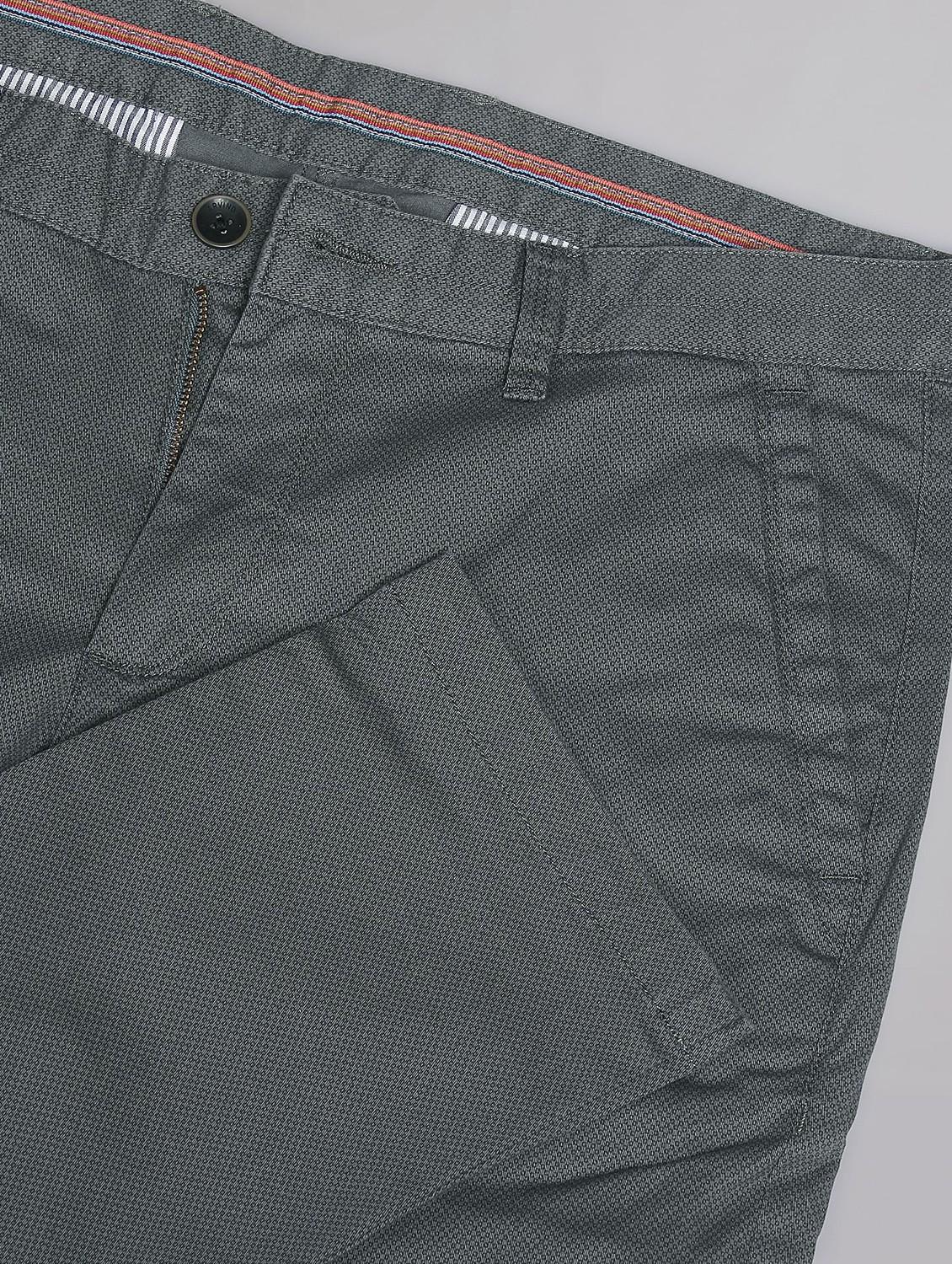 men mid rise self design chinos - 19504076 - Standard Image - 5