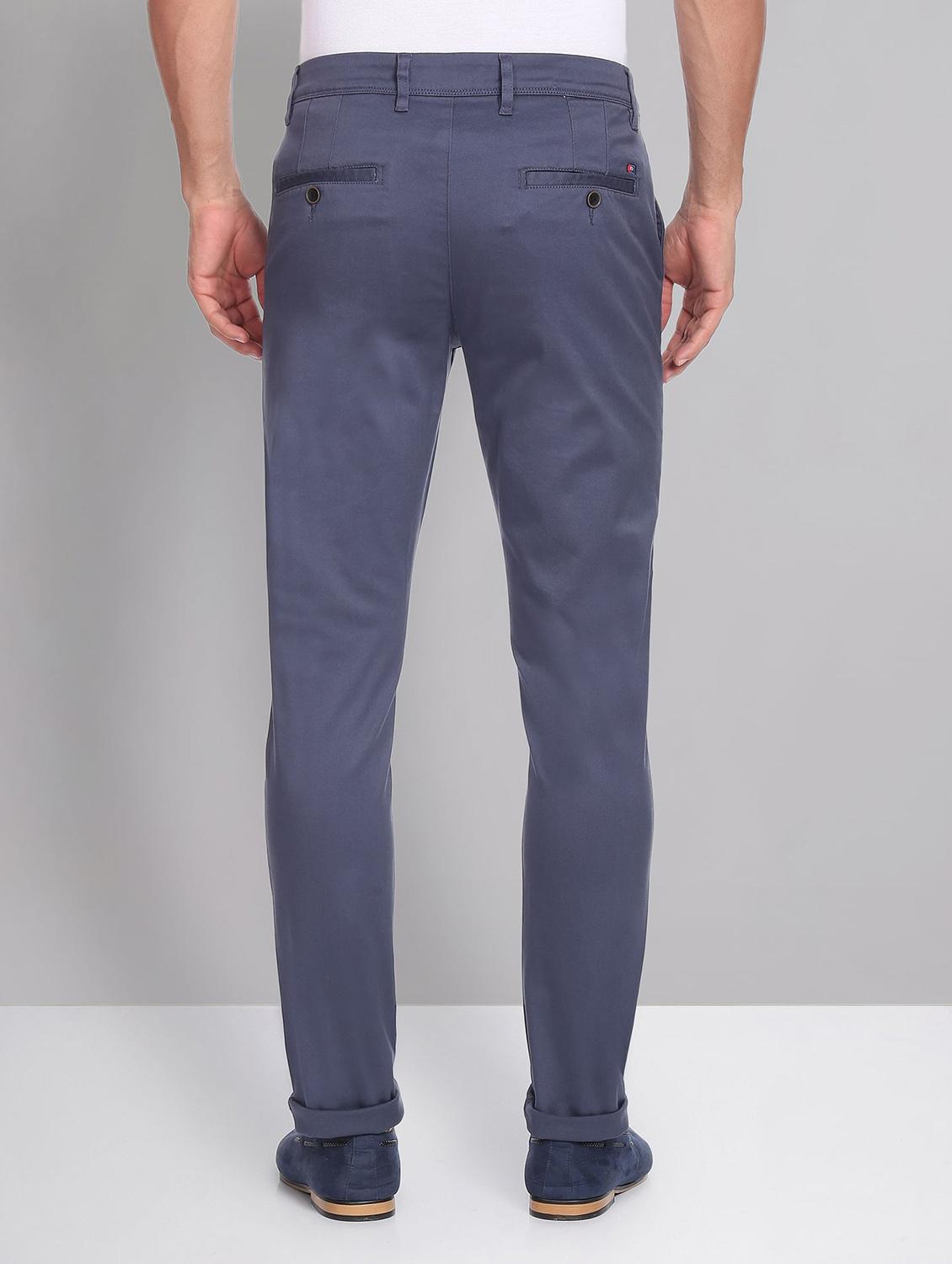 blue cotton chinos casual trousers - 19504083 - Standard Image - 3