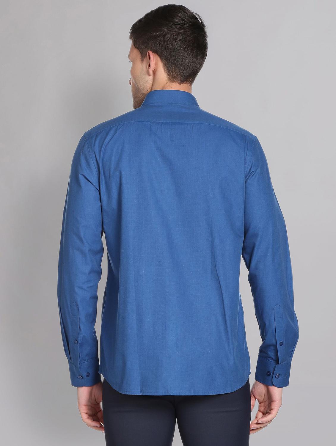 mens solids formal shirt - 19504110 - Standard Image - 3