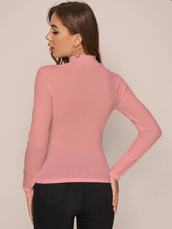 women's straight high neck top - 19504242 - Standard Image - 3