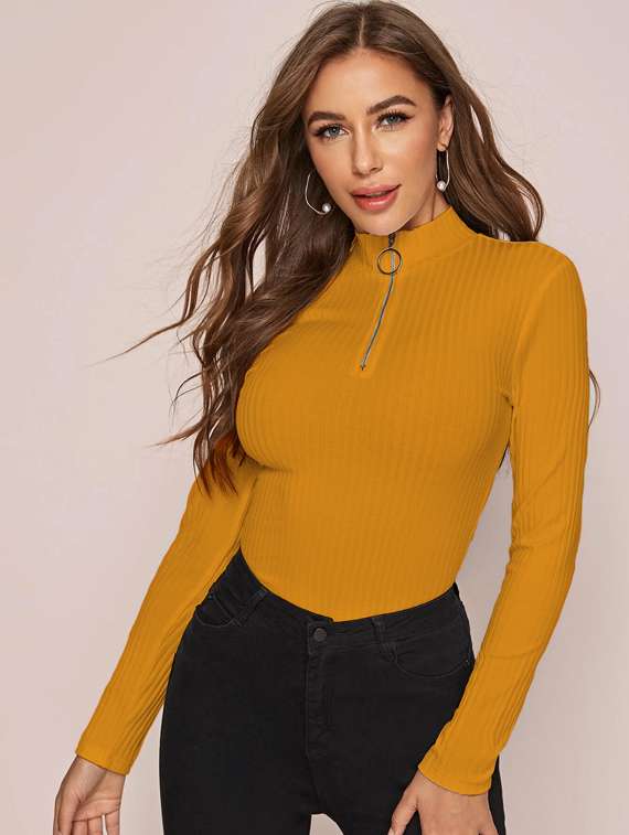 women's straight high neck top - 19504244 - Zoom Image - 0