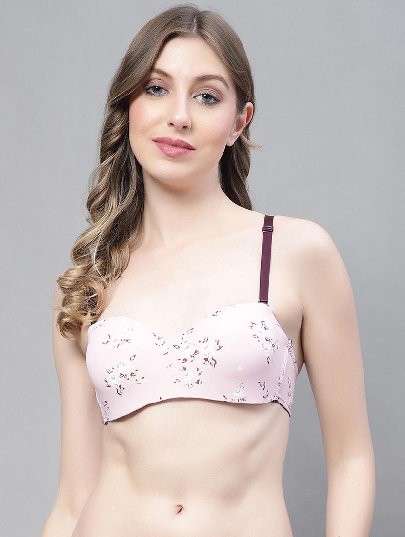 pink poly spandex balconette bra - 19504263 -  Zoom Image - 0