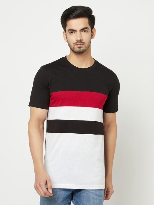 color block cotton blend t-shirt - 19514452 -  Standard Image - 0