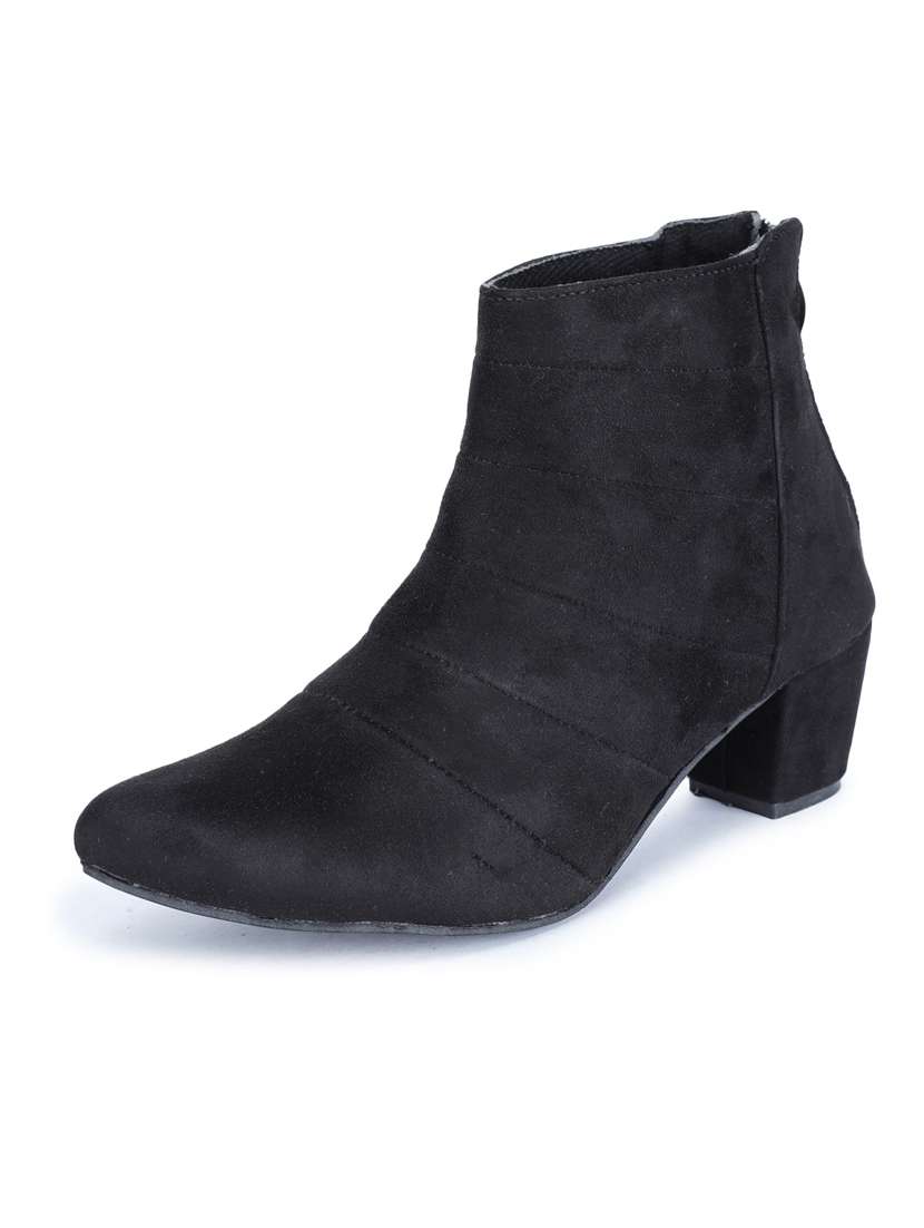 black solid ankle boot - 19514806 -  Standard Image - 3