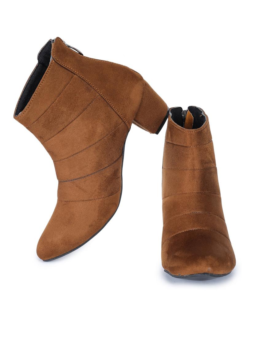 tan solid ankle boot - 19514807 - Standard Image - 3