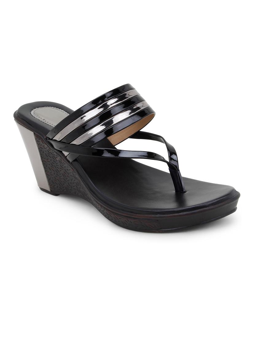 black slip on sandal - 19514825 -  Zoom Image - 0