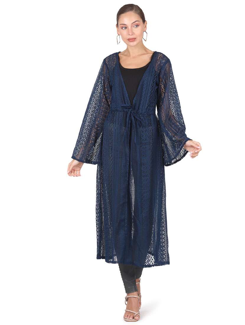 Buy online Navy Blue Net Shrug from Capes & Shrugs for Women by Addicted  Attire for 499 at 50% off | 2026 Limeroad.com