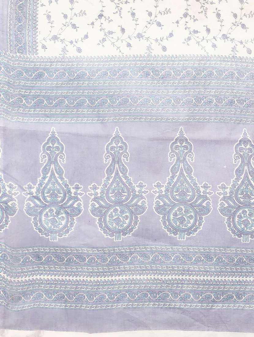 women's floral white colored saree - 19518135 - Standard Image - 5
