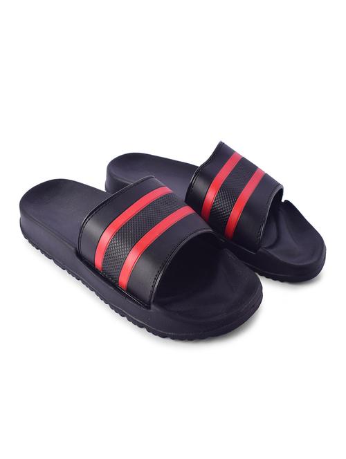 black striped slip on slider - 19518297 -  Standard Image - 0