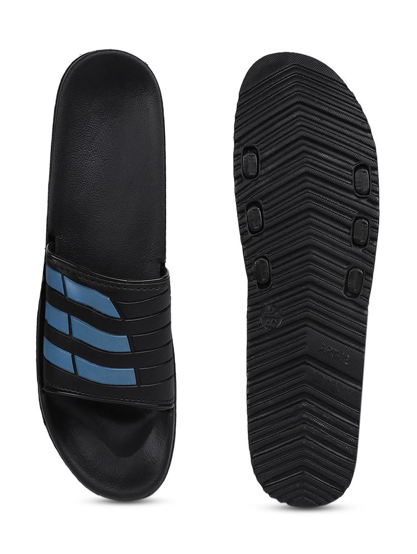 black striped slip on slider - 19518299 - Standard Image - 3