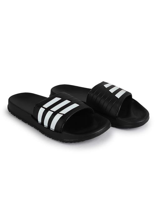 black striped slip on slider - 19518301 - Standard Image - 0