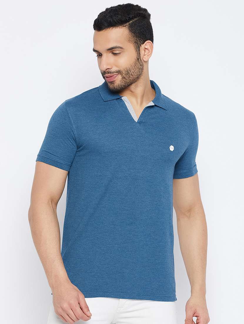 men short sleeves plain polo t-shirt 