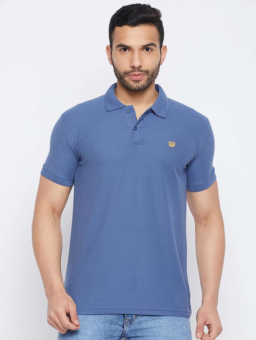 men short sleeves plain polo t-shirt  - 19519418 -  Zoom Image - 0
