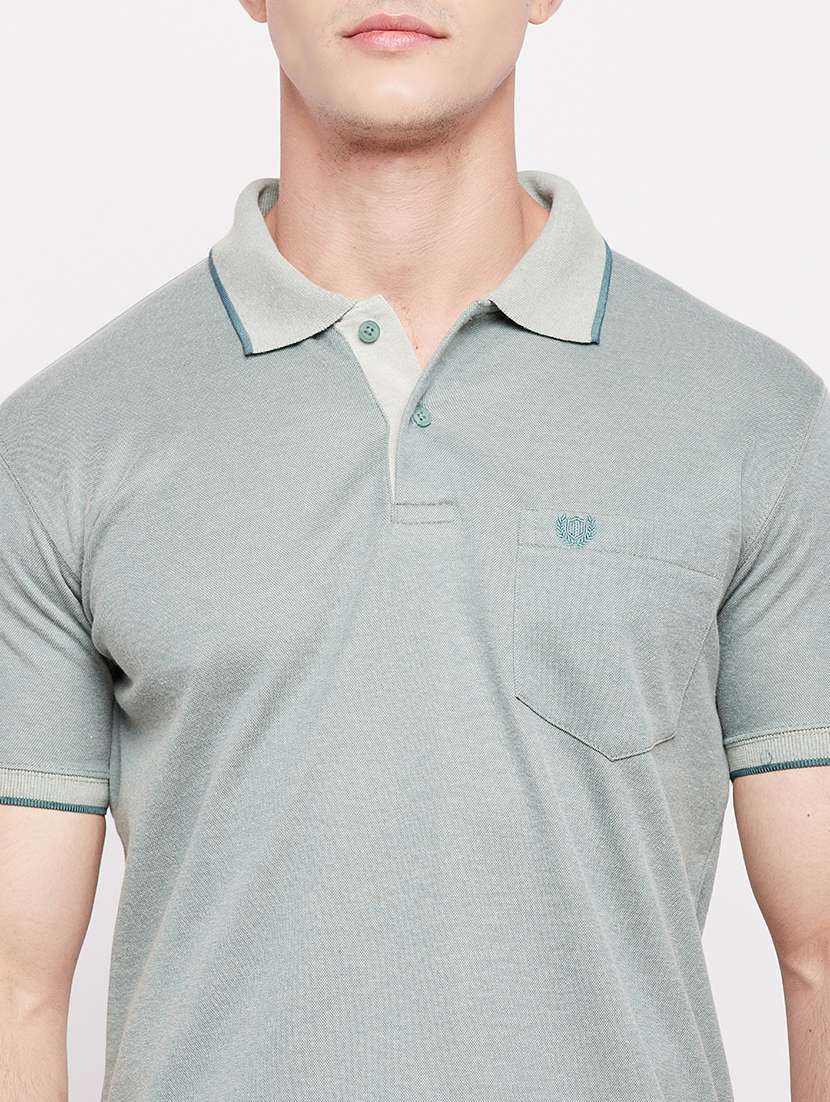men short sleeves plain polo t-shirt - 19519438 - Standard Image - 5