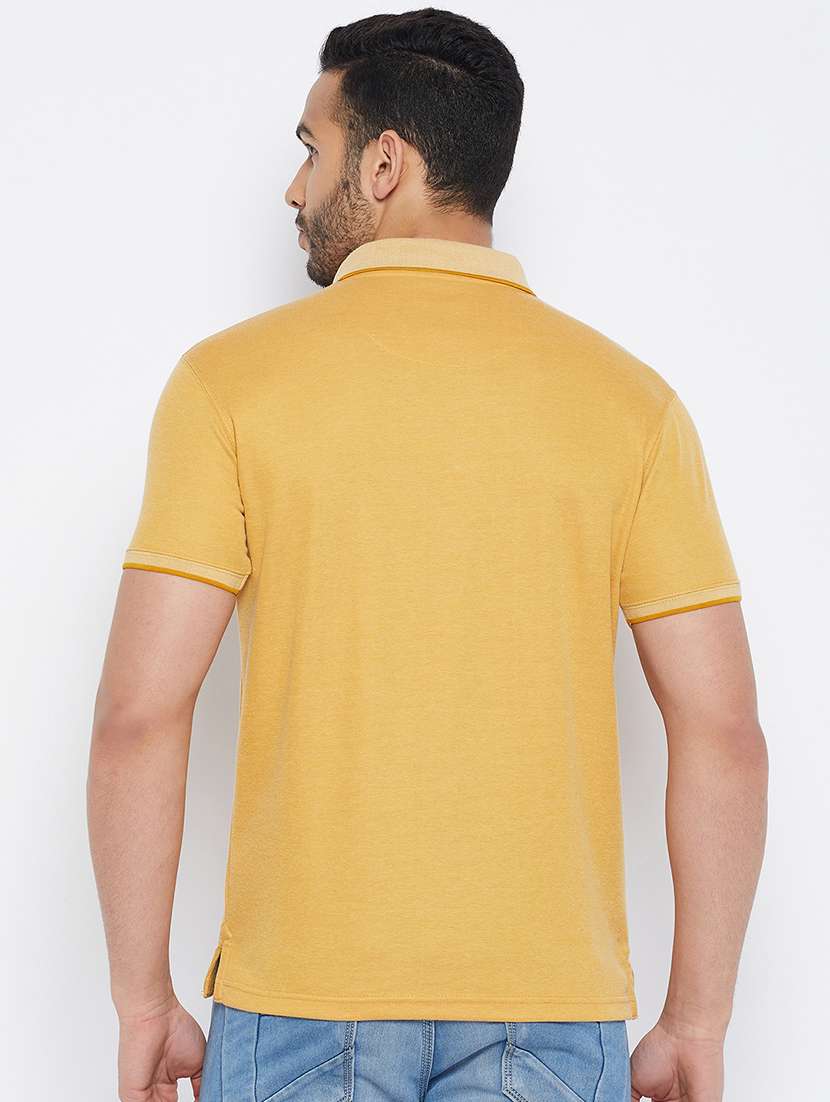 men short sleeves plain polo t-shirt - 19519441 - Standard Image - 3