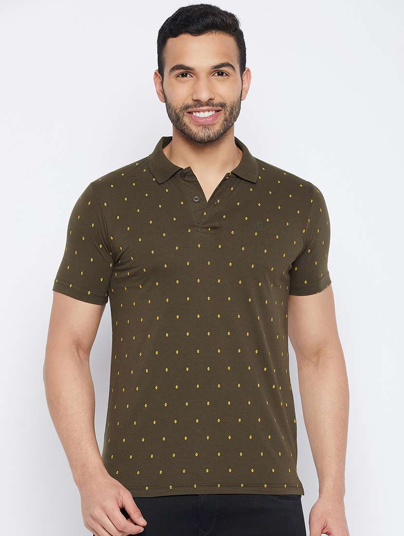 men short sleeves printed polo t-shirt 