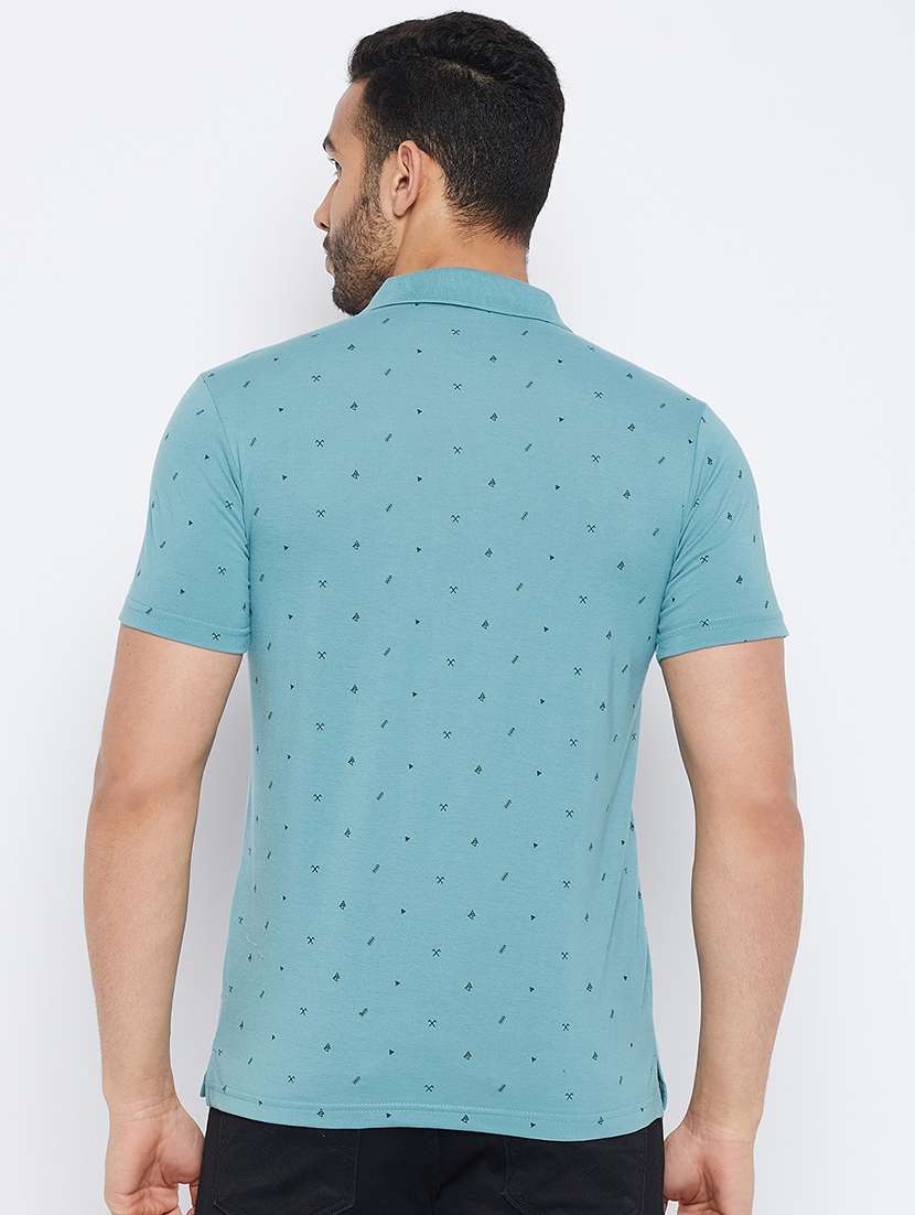 men short sleeves printed polo t-shirt  - 19519448 -  Standard Image - 3