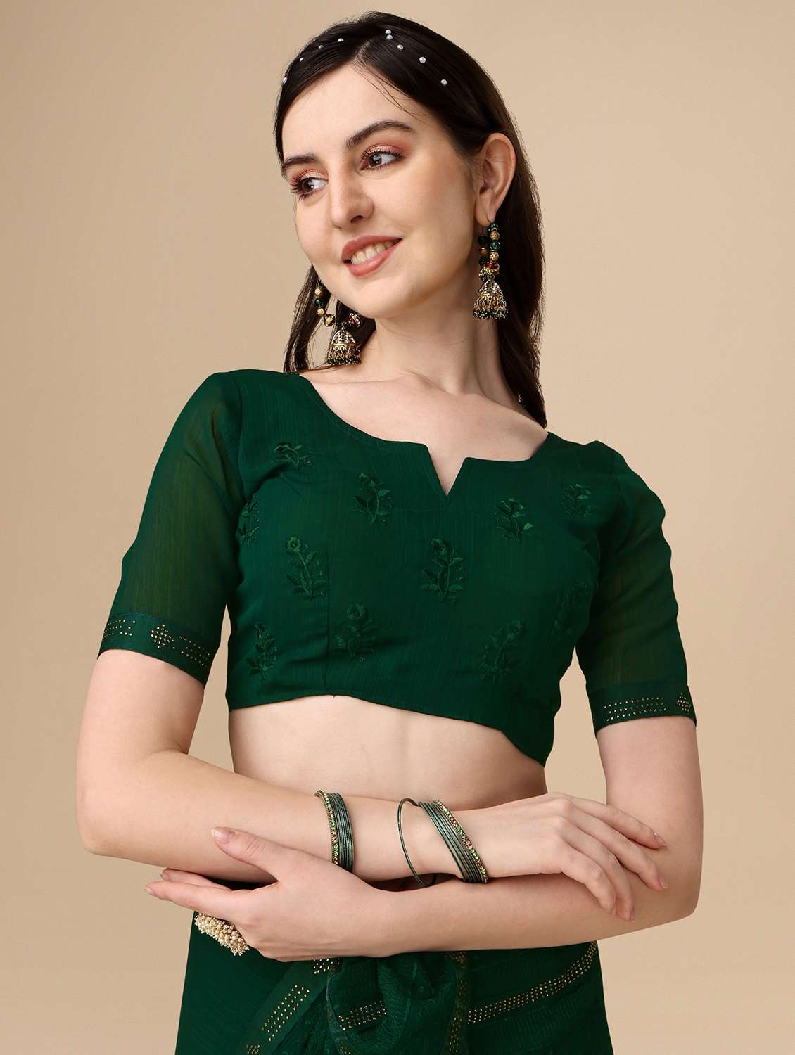 women's embroidered saree - 19520155 - Standard Image - 3
